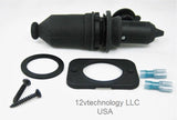 Waterproof Lighter Power Locking Socket Plug Skirt & Boot 12V Marine Motorcycle - 12-vtechnology