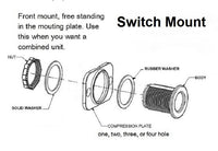 DPDT Highly Waterproof Rocker Switch Center Off Double Sealed Toggle 12V Round - 12-vtechnology