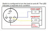 Push Button Switch SPDT w/ LED momentary or Push On/ Push OFF Latching 5 Wire 12V  #SWPB3-OF/M