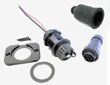 Panel Waterproof Two 2 Pin Connector Wire Terminal Marine Connector Marine  w/ Boot 12V #cn1/sbpn