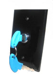 Key Switch Plate Wall Mount Nylon Outside Waterproof 12V RV Marine ON/OFF SPST #CK2SW/PWPLT