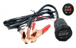 BatteryTester Clip On Wires 12V Voltmeter Digital Minder Motorcycle Cars cvmr+sbpn+a60alg