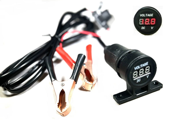 BatteryTester Clip On Wires 12V Surface Voltmeter Digital Minder Motorcycle Cars cvmr+sbpn+a60alg +fmnt (Copy)