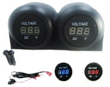 12V Double Battery Bank Dash Voltmeter Monitor RV Marine House Starting w/ Wires #2cvmr/cmb2/4sq/2ahrn60