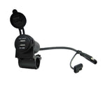 SAE to USB Charger Adapter Fast Charge 4.8 Amps Motorcycle Handlebar 3/4" 7/8 1" #CP+SBPN/SMNT+SAE/CP