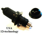 Waterproof Lighter Power Socket Locking Plug, Boot 12 Volt Marine Motorcycle - 12-vtechnology