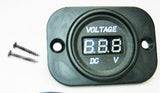 INDUSTRIAL THICK BODY RED 12-24V MOTORCYCLE LED DIGITAL VOLTMETER ROUND PANEL - 12-vtechnology