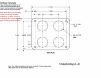 Quad Socket USB 12 Volt Power Plug Outlet Surface Panel Mounting Plate Only - 12-vtechnology