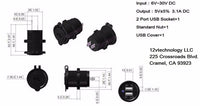 Charging Station Panel Wall Mount 9.2 Amp USB Charger Outlet Power Switch 12v - 12-vtechnology