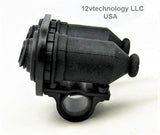 Dual Rocker Switch Waterproof 12 Volt Motorcycle Handlebar Mount 3/4", 7/8, 1" - 12-vtechnology