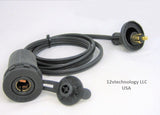 Extension Hella BMW Powerlet  Plug Socket Extender Motorcycle 12 Volt 24" Cord - 12-vtechnology