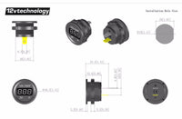 Three Battery Bank Enclosed Monitor 12V Voltmeter RV Boat House Starting Wired - 12-vtechnology