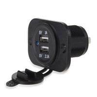 Waterproof Dual USB Charger Socket Power Plug Outlet 3.1 Amp Adapter Dash mount - 12-vtechnology