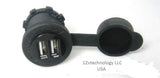 Waterproof Dual USB Charger and  Lighted Switch Marine 12 Volt Panel Dashboard - 12-vtechnology