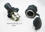 New Motorcycle 12V Cigarette Lighter Plug & Socket Outlet Handlebars 3/4" to 1" - 12-vtechnology