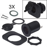 3 X Marine 12 Volt Motorcycle Waterproof Accessory Sockets - 12-vtechnology