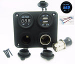 Panel 3.1 A USB Charger + Voltmeter +12V Socket Accessory & Cigarette Lighter