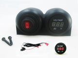 12V Battery Bank Voltmeter Monitor RV Marine House Starting Wired + Switch Red - 12-vtechnology