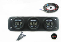 Three Battery Bank Monitor 12 Volt Voltmeter RV Marine Boat House Starting Wired - 12-vtechnology