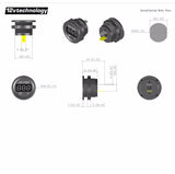 12 Volt Battery Bank Voltmeter Monitor RV Marine House Starting Wired + Switch Red - 12-vtechnology