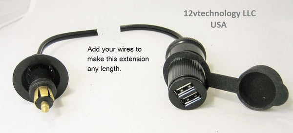 Extension Hella BMW Powerlet Plug USB Converter Adapter Kit Motorcycle 12 Volt - 12-vtechnology