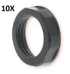 10X Pipe Thread 1/2" NPT BLACK NYLON LOCKNUT Heyco 8463  LIQUID TIGHT - 12-vtechnology