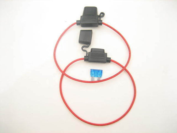 2X In-line inline Fuse Holder ATC/ ATO Automotive Waterproof 16GA Marine Grade - 12-vtechnology