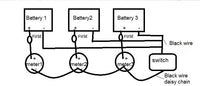 12V Battery Voltmeter Monitor 3 Banks Marine House Starting w/ Switch 60" Wires - 12-vtechnology