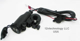 USB Charger 3.1 Amps Outlet Socket Plug 12V Outlet Handlebar Motorcycles Mount - 12-vtechnology