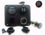 Panel Dual USB Charger + Voltmeter +12V Socket Accessory & Cigarette Lighter - 12-vtechnology