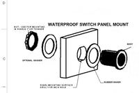 SPDT Center Off Double Sealed Highly Waterproof Rocker Toggle Switch 12V Round - 12-vtechnology