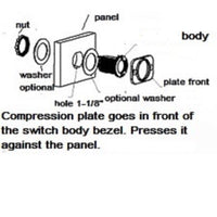 Double Pole Double Throw (DPDT) Rocker Switch Center Off Double 12V Round Black - 12-vtechnology