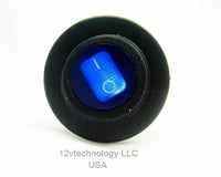 Waterproof Round Rocker Toggle Switch Panel Socket SPST Marine CAR On-Off 12V BL - 12-vtechnology