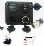 Highest Power 4.2A USB Charger + Voltmeter +12V Socket & Lighter Plug w Wires - 12-vtechnology