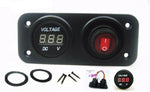 12V Solar Panel Wind Generator Voltmeter Monitor RV Marine House + Switch - 12-vtechnology