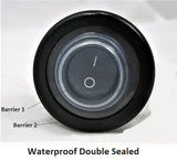 Extreme Double Seal Waterproof Rocker on/off Switch SPST Marine Panel Round 12V #swblk1B