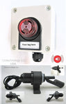 Bilge Float Switch + Alarm Flashing LEDs 80 db Waterproof Case 12V- Side Mount #CAL1/Encl2/LBL/SWFLT1