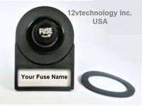 Labeled Mount Fuse Holder w/Fuse Plug Socket 15A at 12V Fuse Replacement  #fss15/LBL/sw