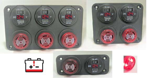 Multiple Battery Bank Monitor Minder Low Voltage Discharge Alarm 12 Volt Marine RV #BTM21/22/23