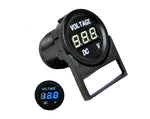 Industrial Type Dc 12-24V Led Digital Voltmeter Round Panel W/ Message Tag