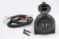 Over Under Dashboard Heavy High Power True 4.8A Dual USB Charger Socket Plug 12V - 12-vtechnology