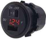 Three Battery Bank Monitor 12V Voltmeter Separate On / Off Switches Marine   #3sur/qplt/4sq/