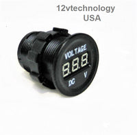 Double Housing 4.8 Amp USB Socket Charger + Blue Voltmeter 12 Volt w/ 60 Inch Wires YCN/CPB/CVMB/CMB2/4sq/a60