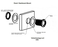 Waterproof Fuse Holder 12V Plug Socket Style Glass Fuse 15 amp Panel Mount. #cfssr-15